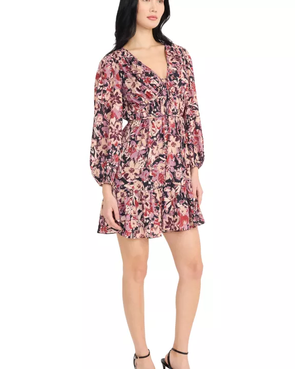 V-NECK MINI DRESS