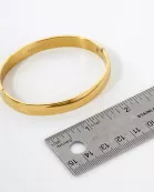 8mm Wide Sleek Stainless-Steel Hinged Bangle Bracelet