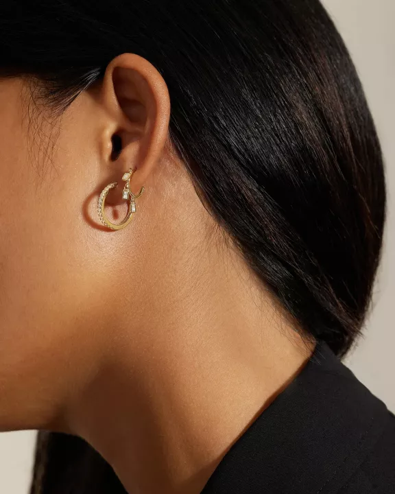 Mini CZ Huggie Hoop Earrings