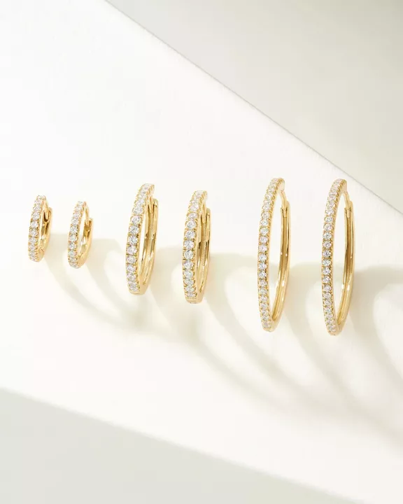 Mini CZ Huggie Hoop Earrings