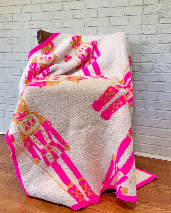 PREORDER Pink Nutcracker Luxe Throw Blanket Ships 9/15/25