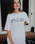 Here To Yell At The Refs Wholesale Funny Graphic Tee