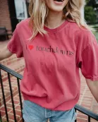 I Heart Touchdowns Wholesale Graphic Tees for Women