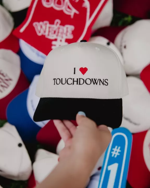 I Heart Touchdowns Wholesale Trucker Hat Vintage