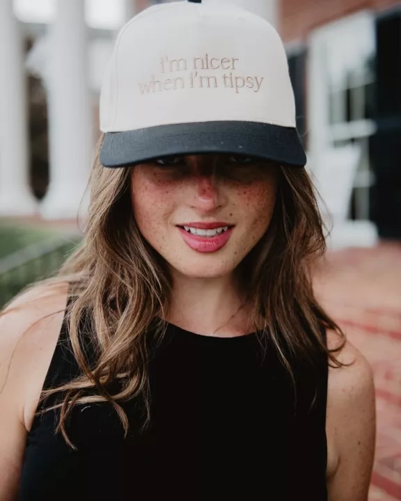 I'm Nicer When I'm Tipsy Wholesale Vintage Trucker Hat for Women