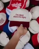 I'm Nicer When I'm Tipsy Wholesale Vintage Trucker Hat for Women