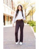 PreOrder | The Rhea - BROWN 30 Inch Bootcut Leggings with Pockets