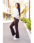 PreOrder | The Rhea - BROWN 30 Inch Bootcut Leggings with Pockets