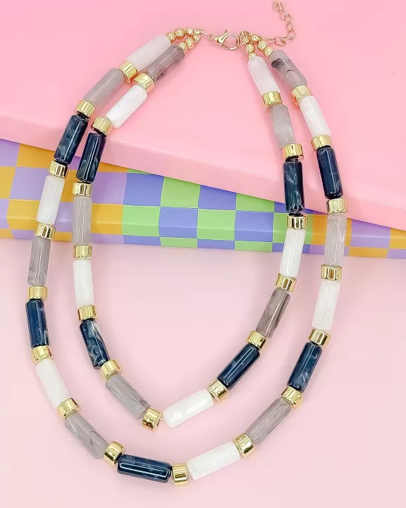 Charcoal Candy Bar Chic Necklace