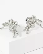 Textured Rope Knot Design 14K-Gold-Dipped Brass Stud Earrings