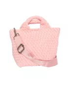 Light Pink Wholesale Woven Mini Bucket Bag