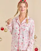 Christmas Santa Print Pajama Set