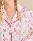 Christmas Santa Print Pajama Set