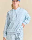 Floral Printed Hoodie And Short Set