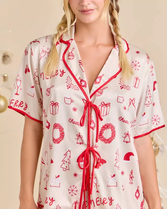 Christmas Print Pajama Set