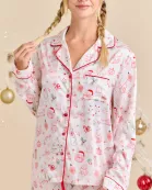 Christmas Santa Print Pajama Set