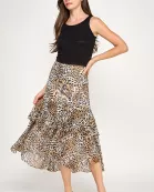 RS-4174-6 ANIMAL PRINT MAXI SKIRT-MULTI