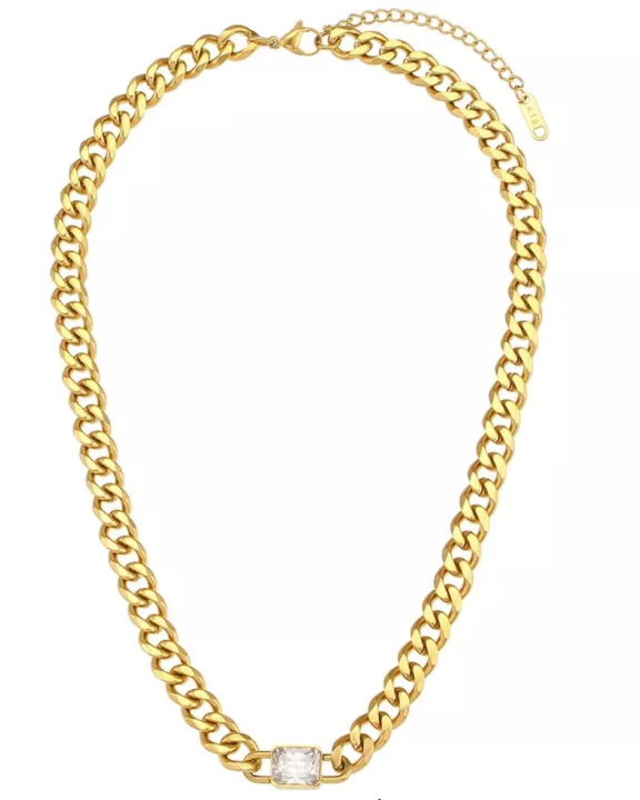 CHAIN WITH DIAMOND PENDANT NECKLACE