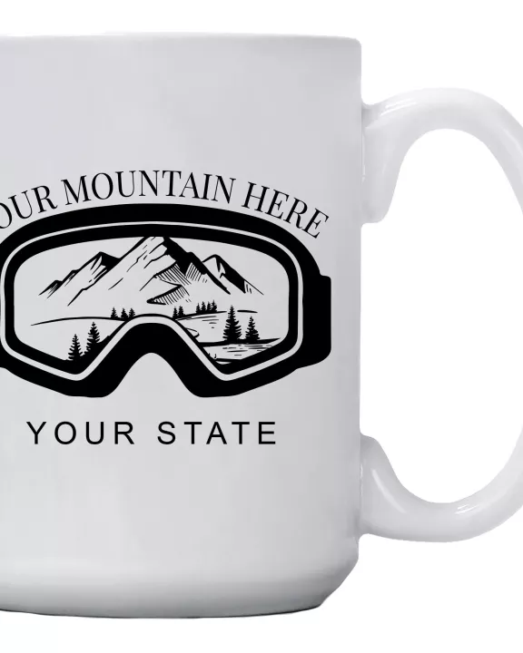 Ski Goggles Name Drop Mug