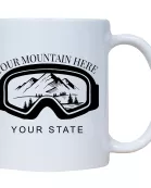 Ski Goggles Name Drop Mug