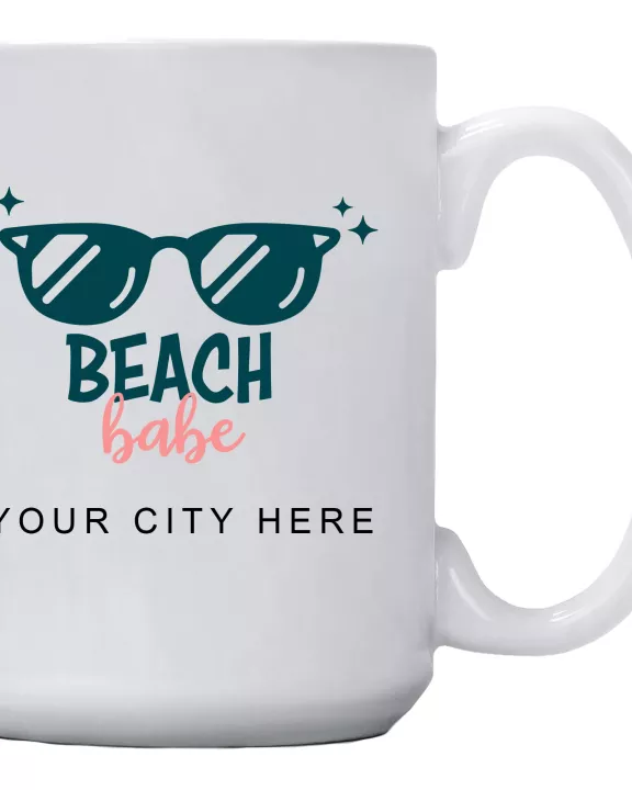 Beach Babe Name Drop Mug