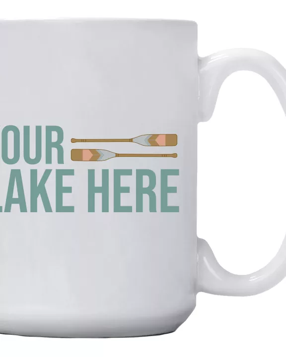 Lake With Paddles Name Drop Mug