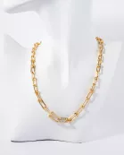 Graduated Horseshoe Chain With Crystal Necklace