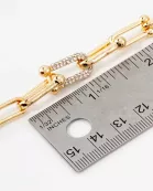 Graduated Horseshoe Chain With Crystal Necklace