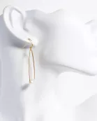 Pearl On Wire Teardrop Dangle Earrings