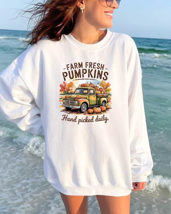 Farm Fresh Pumpkins - Green Sweatshirt