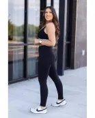 Ready to Ship | The Stephanie - Crossover BLACK Pocket Full Length Leggings
