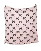 Pink and Black Bows Wholesale Double Sided Throw Blanket