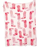 Light Pink Western Boots Oversized Wholesale Throw Blanket