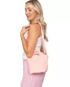 Light Pink Wholesale Woven Mini Bucket Bag