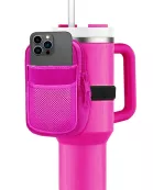 Hot Pink Zipper Pouch for Tumbler