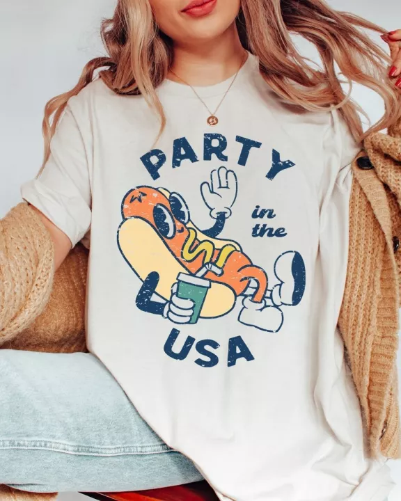 Hotdog Party in the USA Wholesale Tee