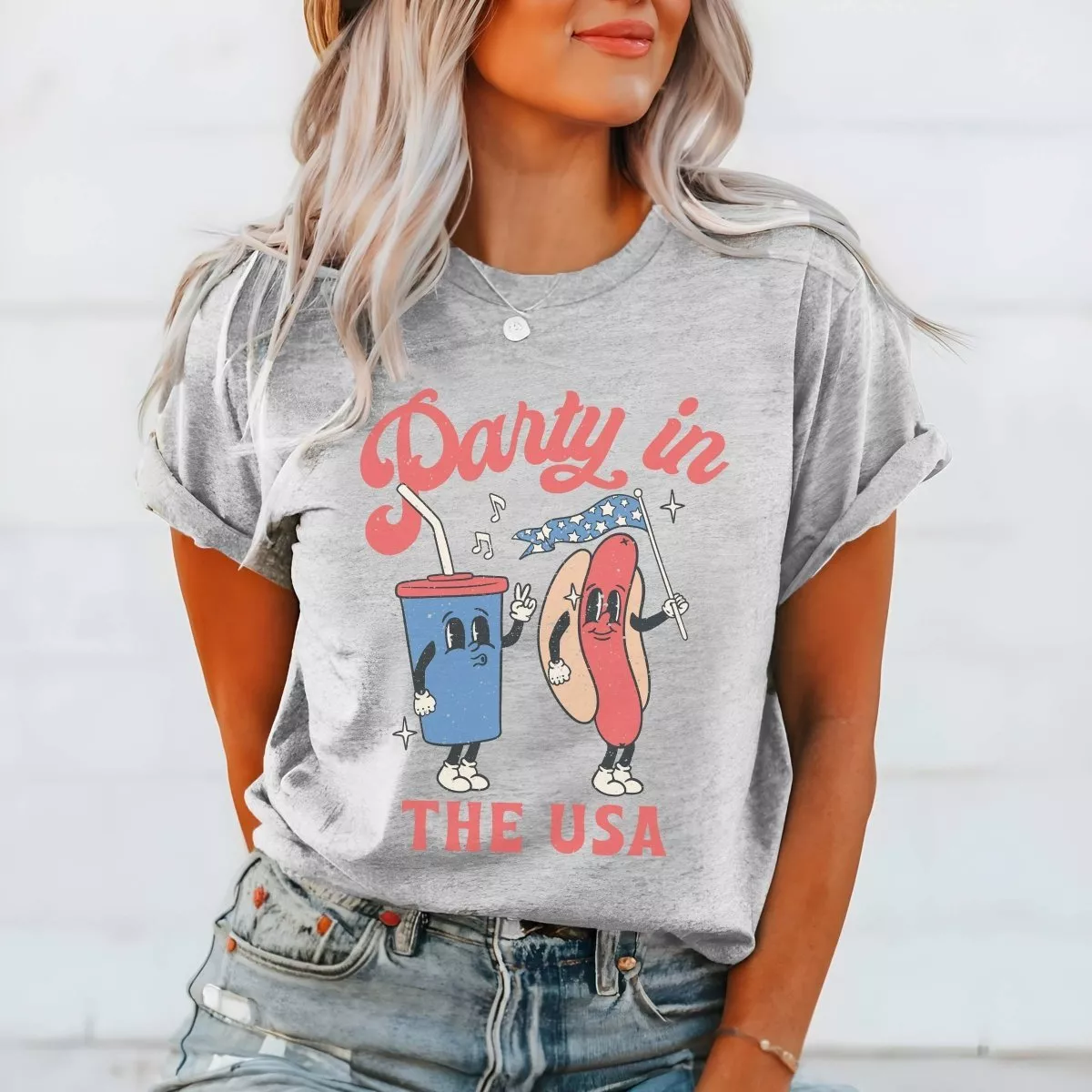 Party in the USA Hotdog Wholesale Tee