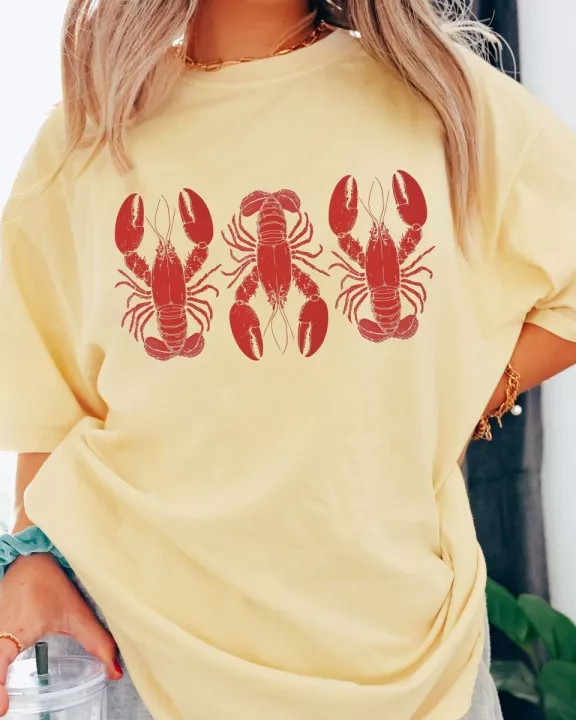 3 Lobsters Wholesale Comfort Color Tee - Fast Shipping