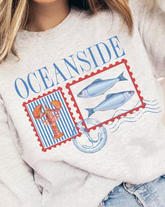 Oceanside Wholesale Graphic Sweatshirt - Fast Shipping