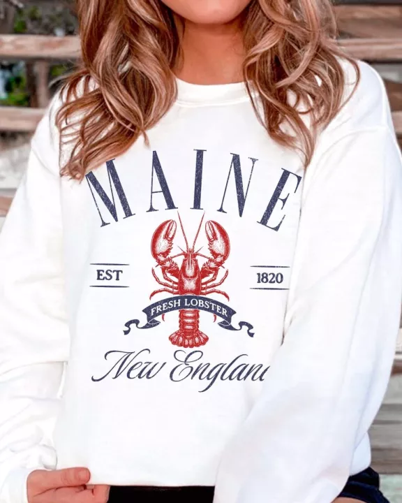 Maine Fresh Lobster Wholesale Graphic Sweatshirt - Fast TAT