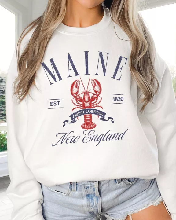 Maine Fresh Lobster Wholesale Graphic Sweatshirt - Fast TAT