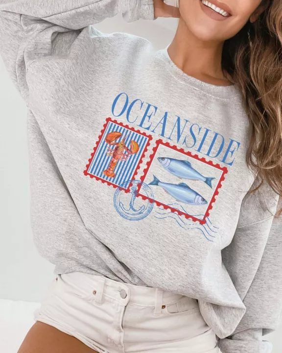Oceanside Wholesale Graphic Sweatshirt - Fast Shipping