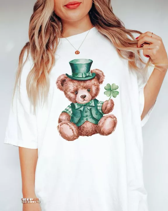 St. Pats Bear Wholesale Comfort Color Tee - Fast Shipping