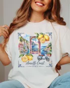 Amalfi Coast Italy Scenes Comfort Color Wholesale Tee