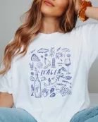 Italia Blue Collage Comfort Color Wholesale Tee