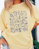 Italia Blue Collage Comfort Color Wholesale Tee