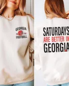 Custom Saturdays Are Better Football Wholesale Sweatshirt With Front And Back Design
