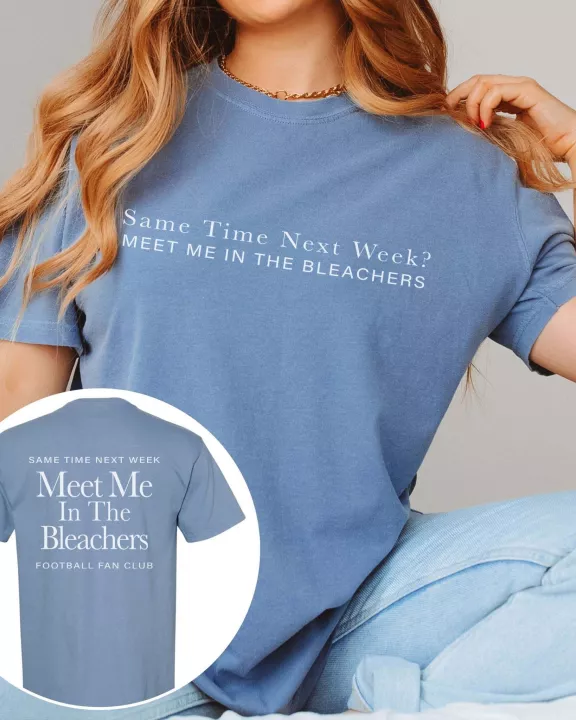 Meet Me In The Bleachers Comfort Wholesale Color Graphic Tee With Front & Back Design - Quick TAT