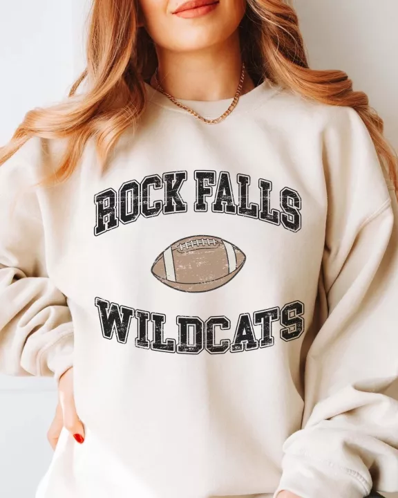 Custom Vintage Football Team Mascot Wholesale Graphic Sweatshirt - Quick TAT