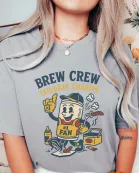 Brew Crew Tailgate Champs Wholesale Comfort Color Tee - Fast Shipping